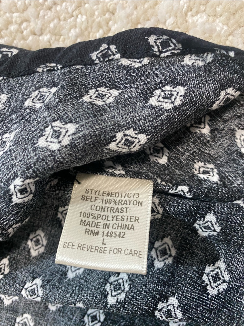 Anthropologie by Cyrena Boho Purple Printed Button-Front Mini Shirt Dress Size L - Picture 11 of 16